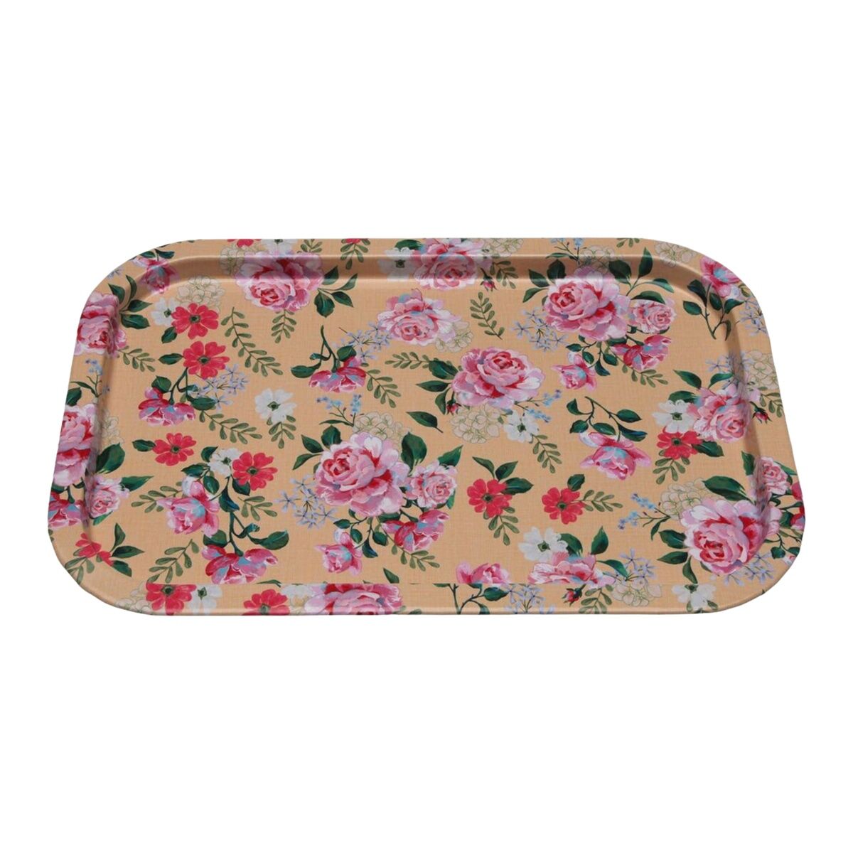 Bandeja Versa Metal 23 X 1,5 X 34 CM Flores