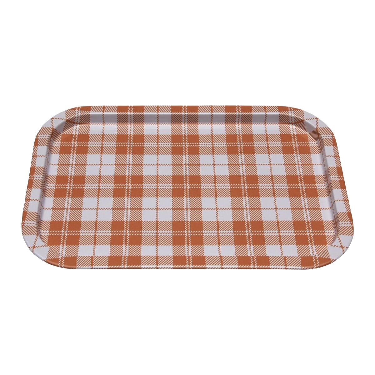 Bandeja Versa Vichy Amarillo Metal 23 X 1,5 X 34 CM