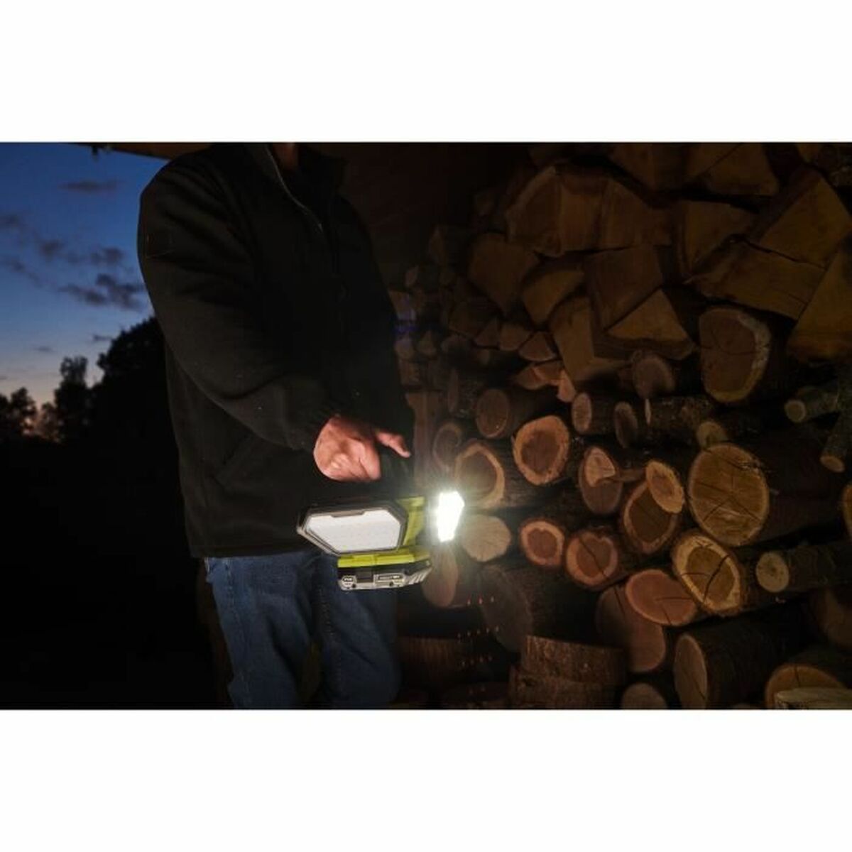 Foco LED Ryobi 360° 500 lm Verde Gris