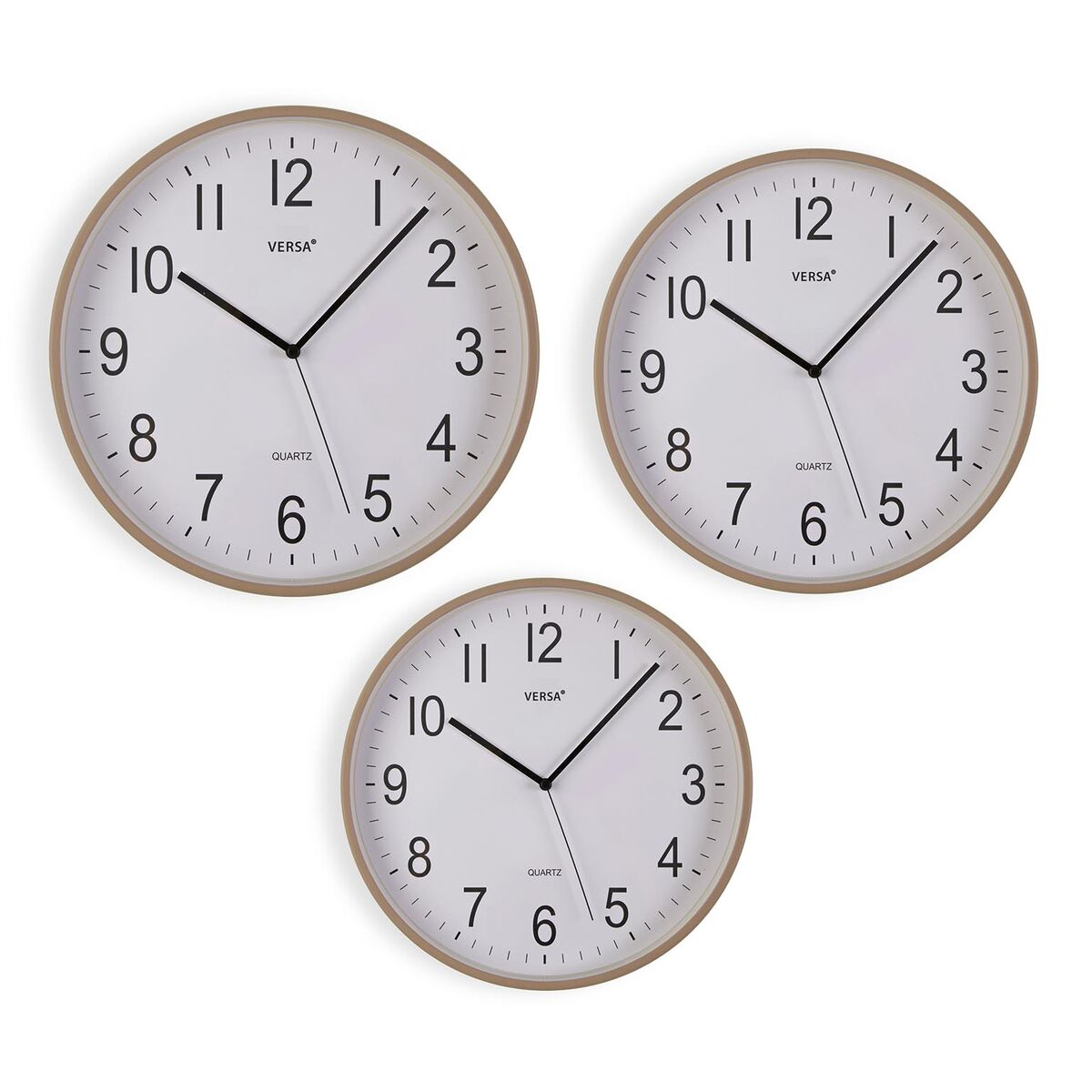 Reloj de Pared Versa Gris Plástico 35,1 X 35,1 X 4,5 CM