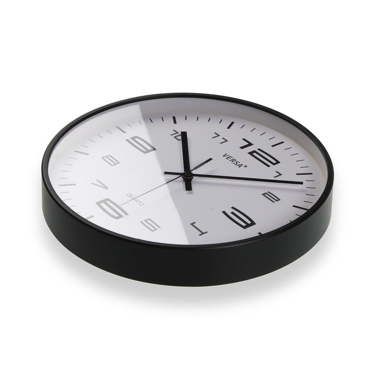 Reloj de Pared Versa Negro Plástico 30 x 30 x 4 cm