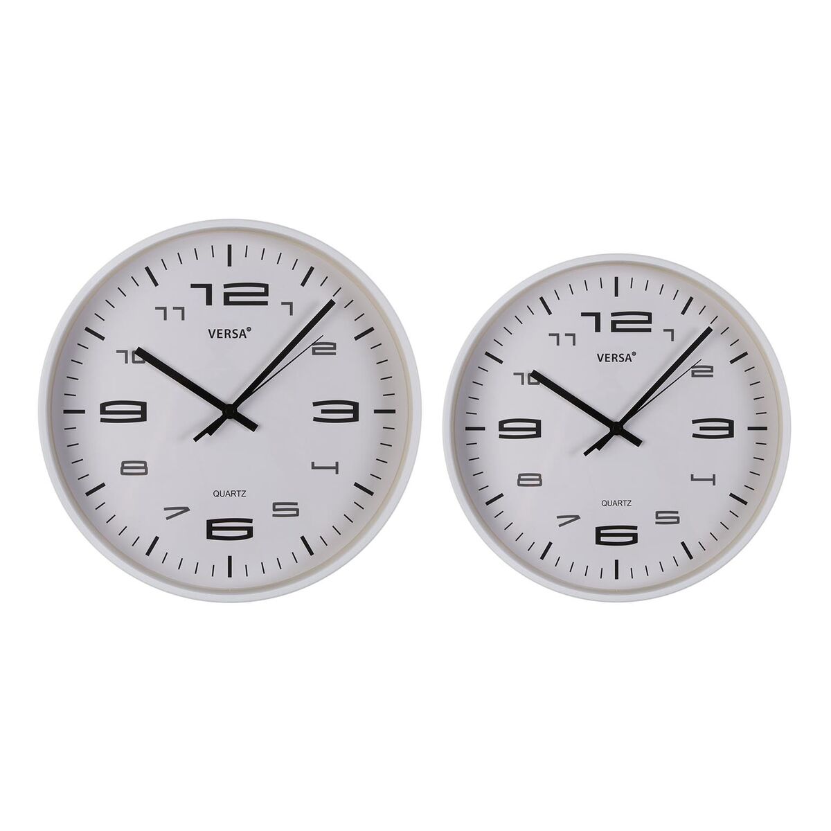 Reloj de Pared Versa Blanco Plástico 30 x 30 x 4 cm