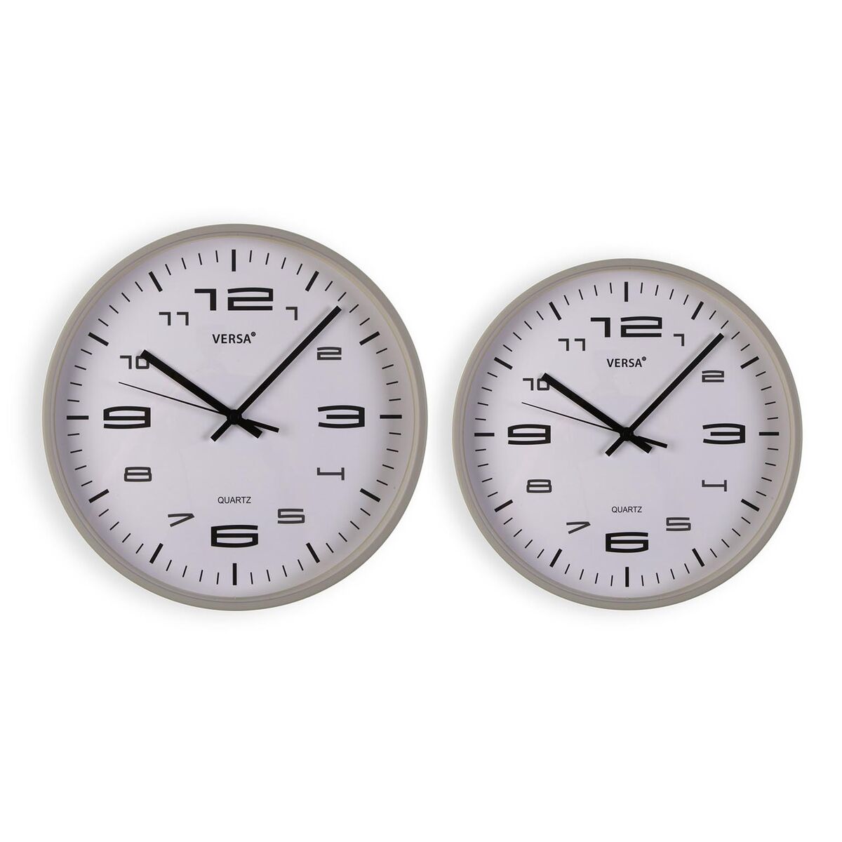 Reloj de Pared Versa Gris Plástico 25 x 25 x 4 cm