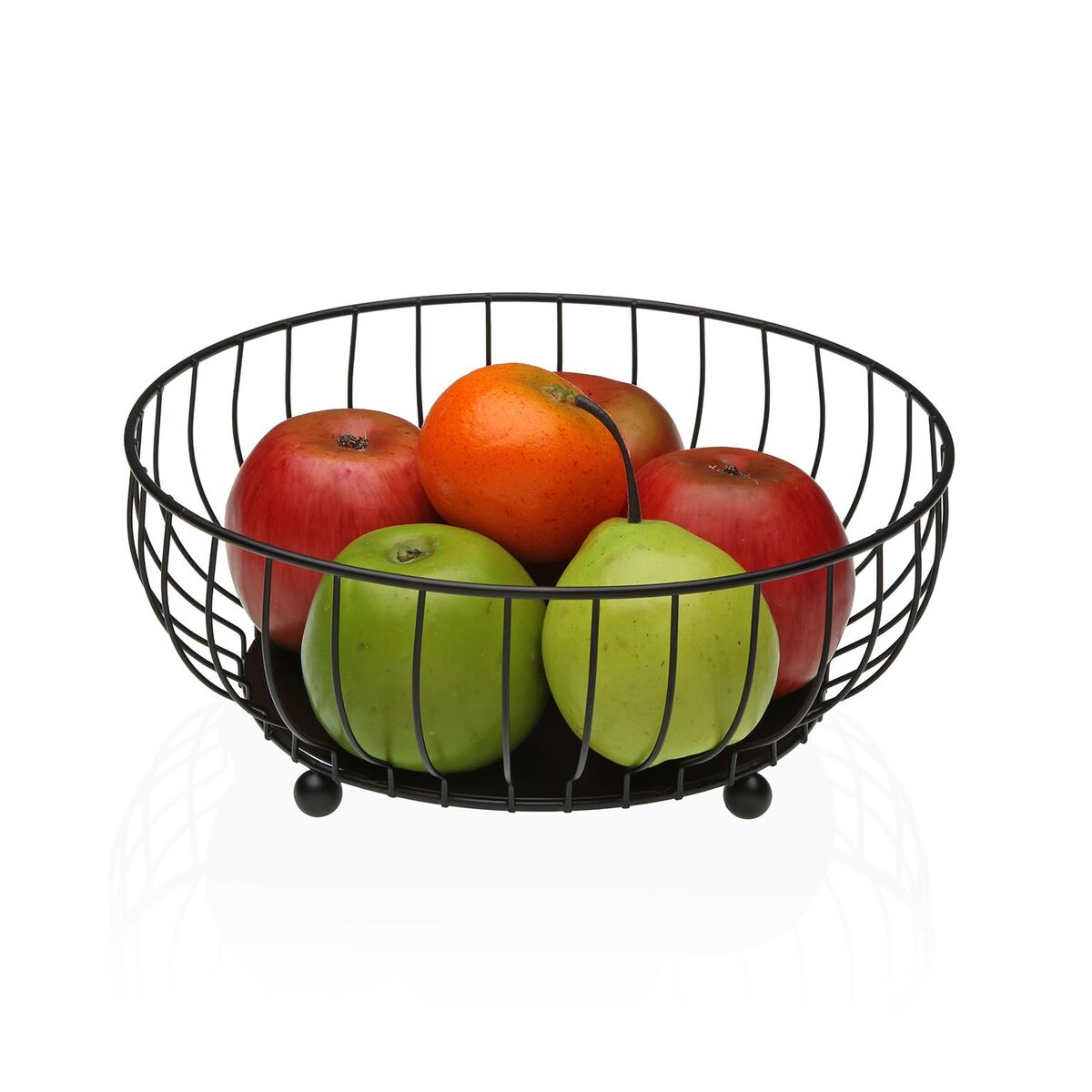 Frutero Versa Negro Metal Acero 27,5 X 11 X 27,5 CM