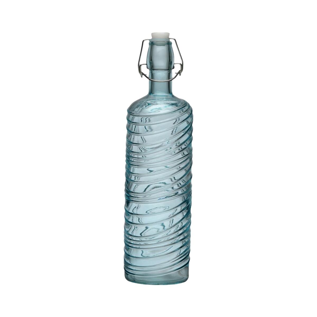 Botella de Agua Versa Turquesa Vidrio Aluminio 1 L 8,2 X 30,6 X 8,2 CM