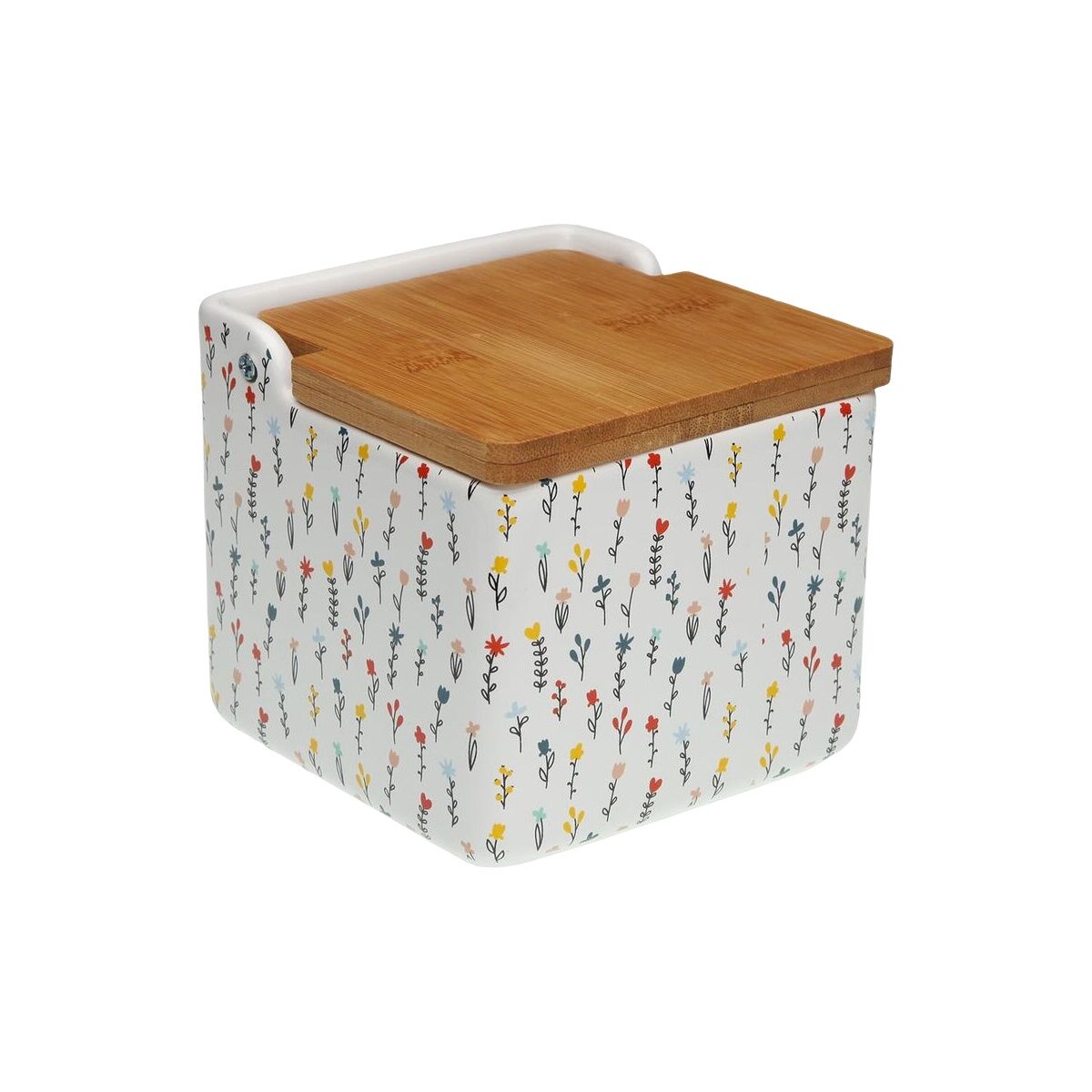 Salero con Tapa Versa Blume Cerámica 12,2 x 11,5 x 12,2 cm