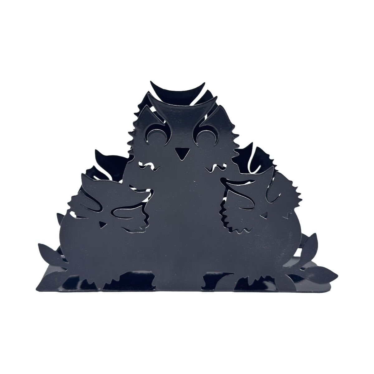 Servilletero Versa Negro Metal Acero Hierro 4,5 x 10 x 15 cm