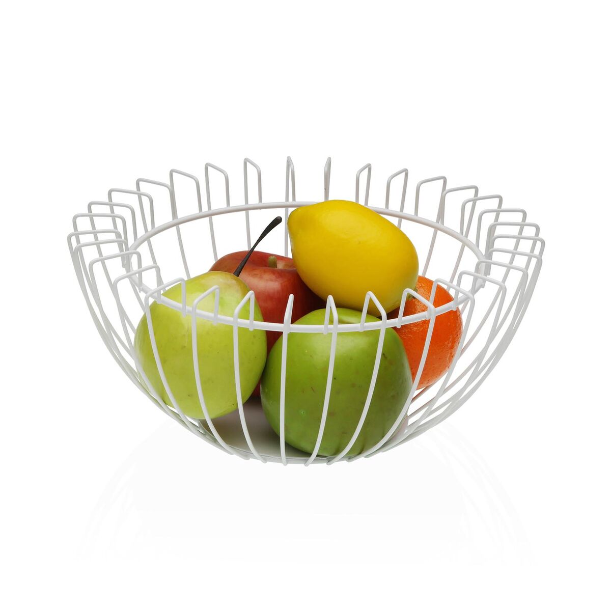 Frutero Versa Blanco Metal Acero 26 x 12 x 26 cm