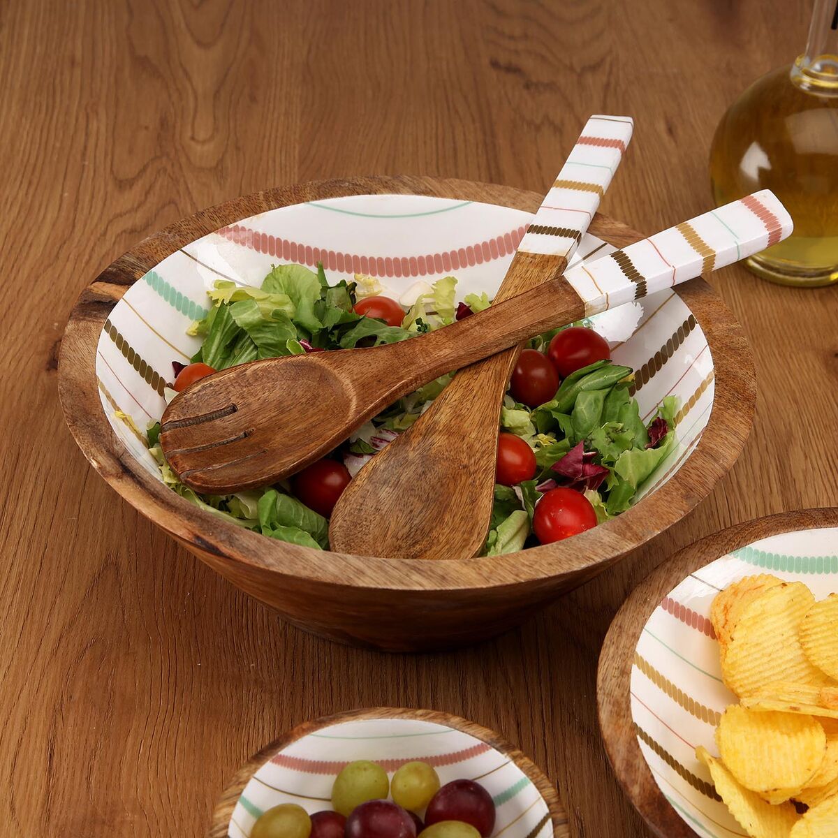 Set de Utensilios para Cocina Versa Flint Madera de mango 6 x 1 x 30 cm