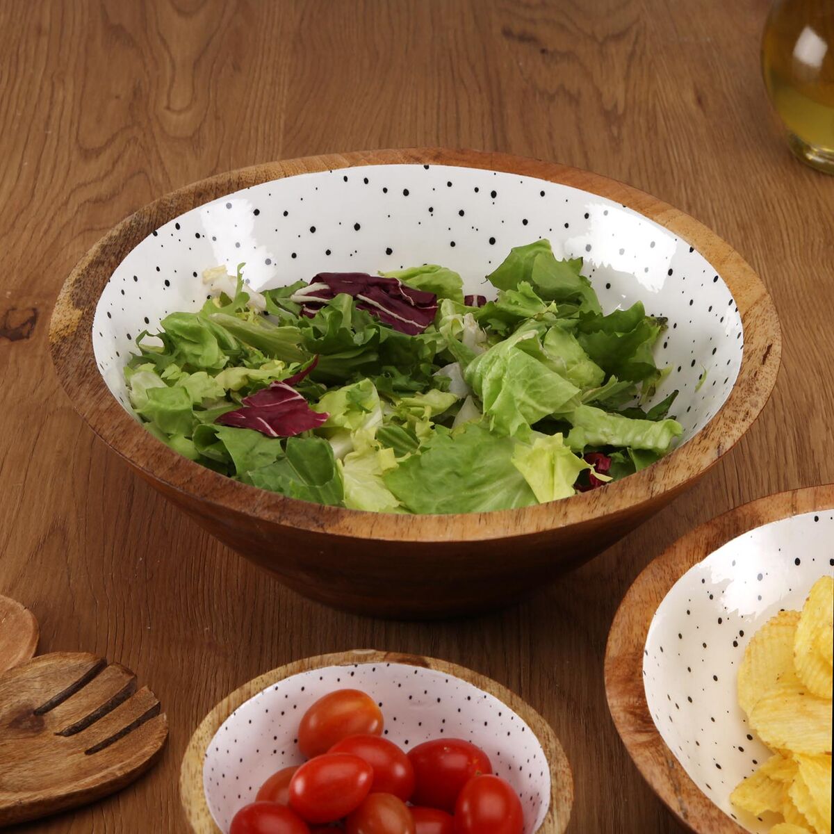 Ensaladera Versa Speckle Madera de mango 30 x 10 x 30 cm