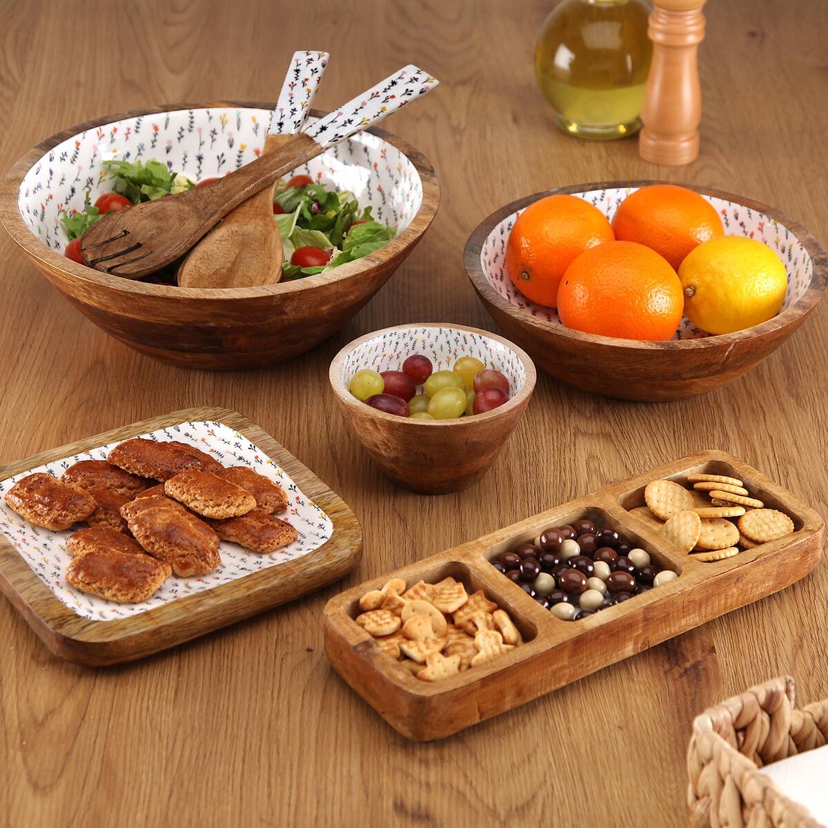 Set de Utensilios para Cocina Versa Blume Madera de mango 6 x 1 x 30 cm