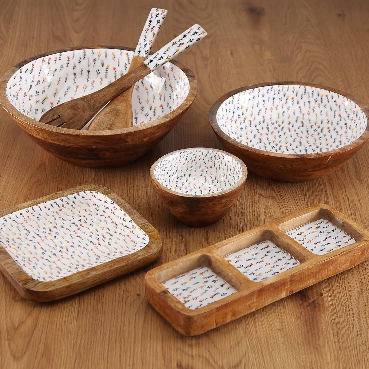 Set de Utensilios para Cocina Versa Blume Madera de mango 6 x 1 x 30 cm