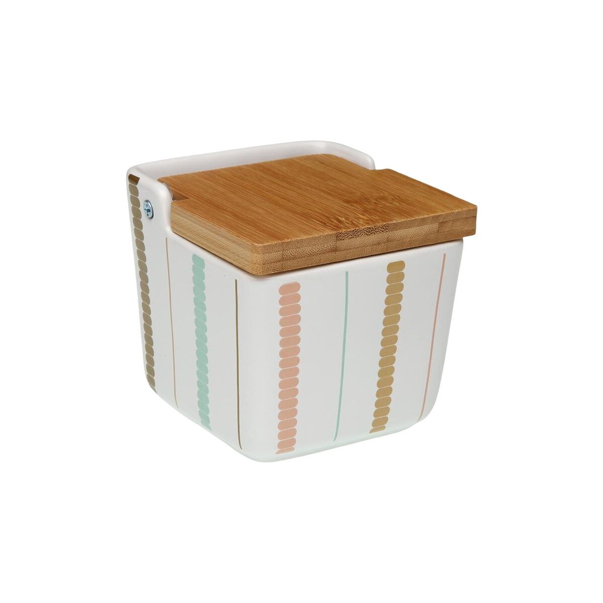 Salero con Tapa Versa Flint Cerámica 8,8 x 8,5 x 8,8 cm