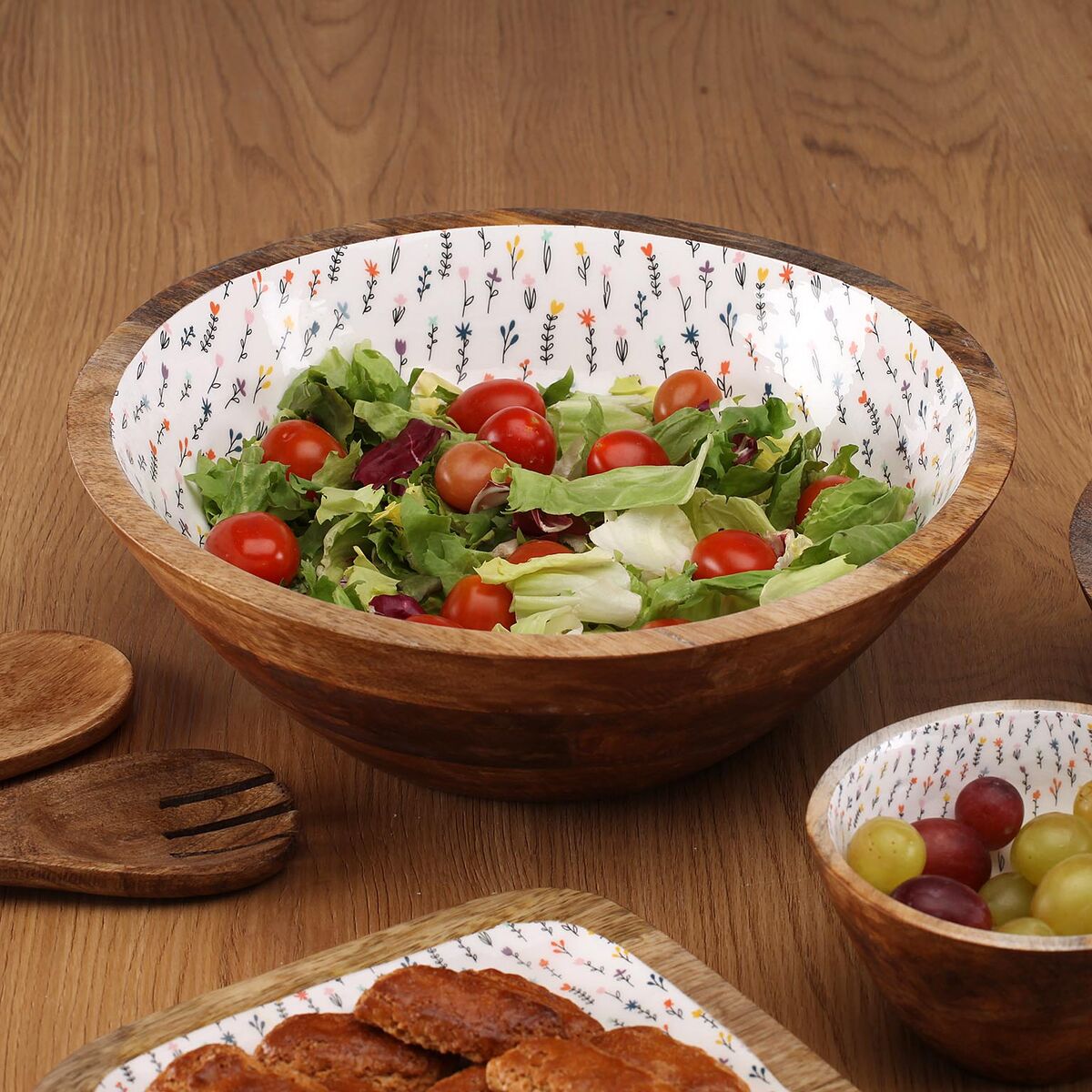 Ensaladera Versa Blume Madera de mango 30 x 10 x 30 cm