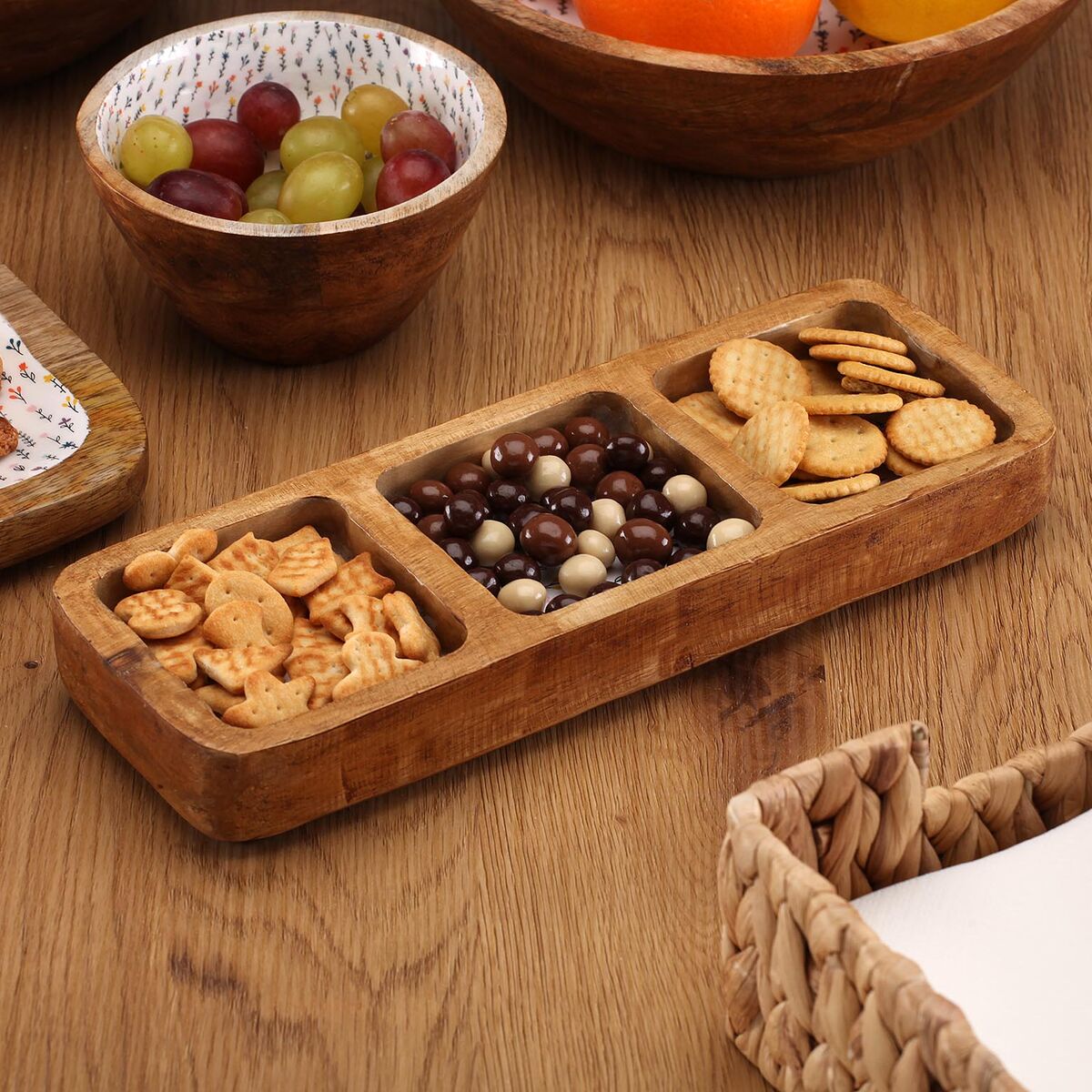 Bandeja de Aperitivos Versa Blume 30 X 3,5 X 10 CM