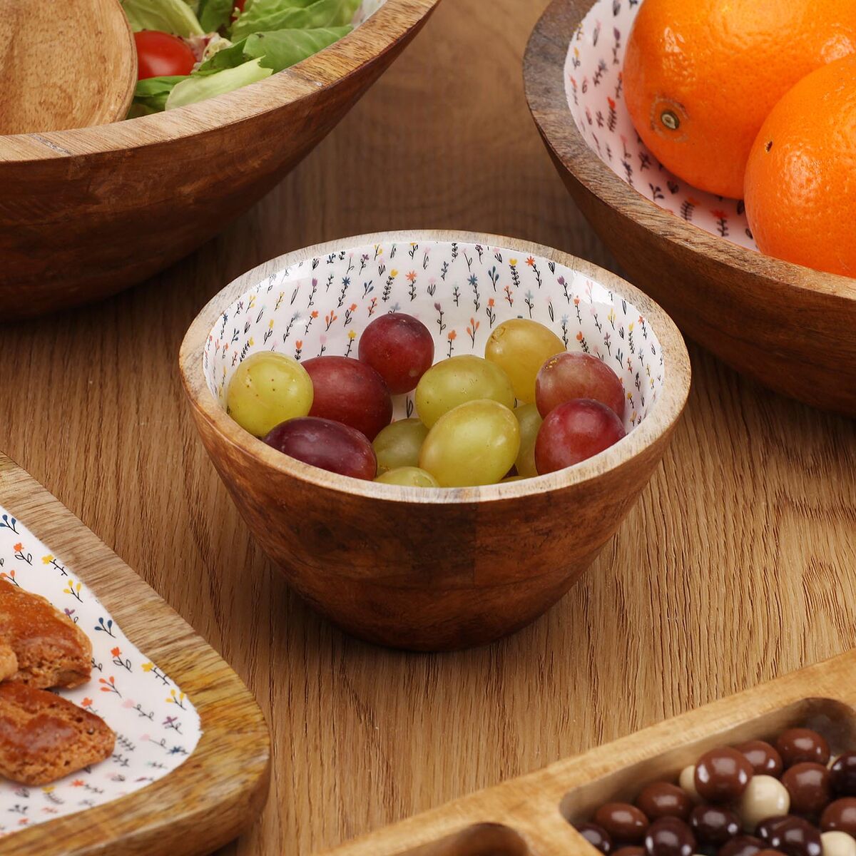 Bol Versa Blume Madera de mango 13 x 7 x 13 cm