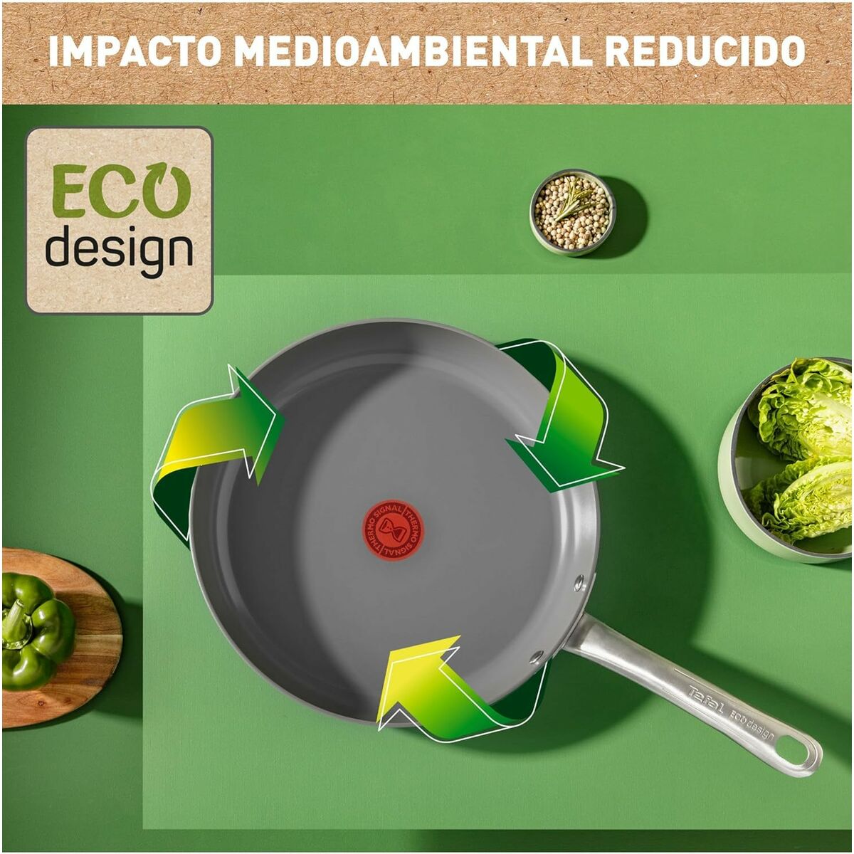 Sartén Tefal C4240443 Plateado Cerámico Ø 24 cm