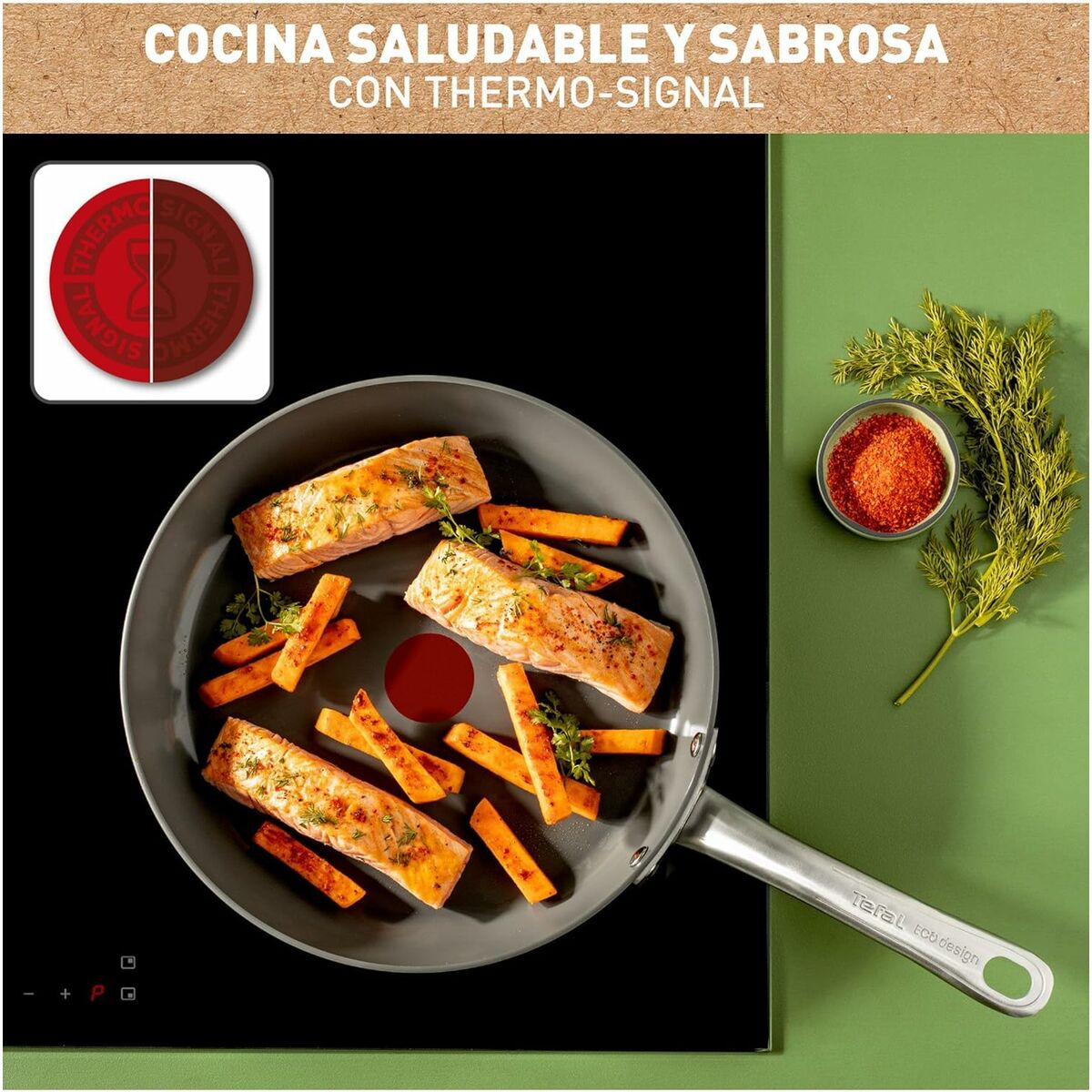 Sartén Tefal C4240443 Plateado Cerámico Ø 24 cm