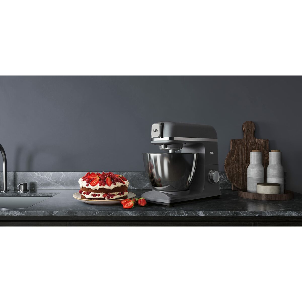 Robot de Cocina AEG KM5-1-4BPT Negro 5 L