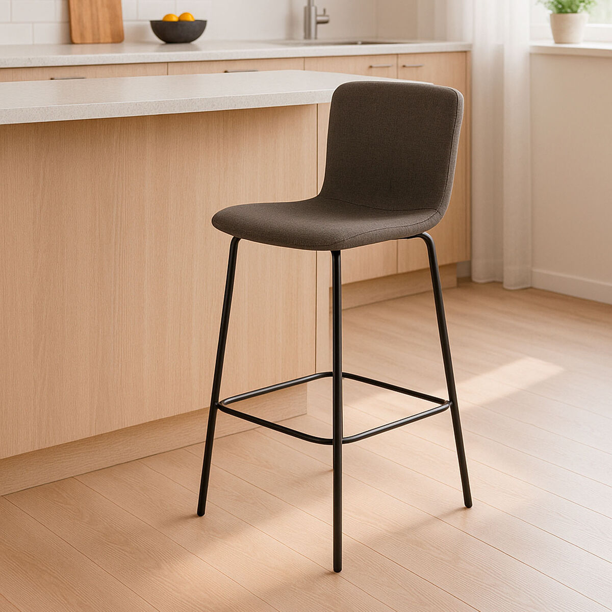 Taburete Versa Gris Metal 44,5 X 93,5 X 51 CM