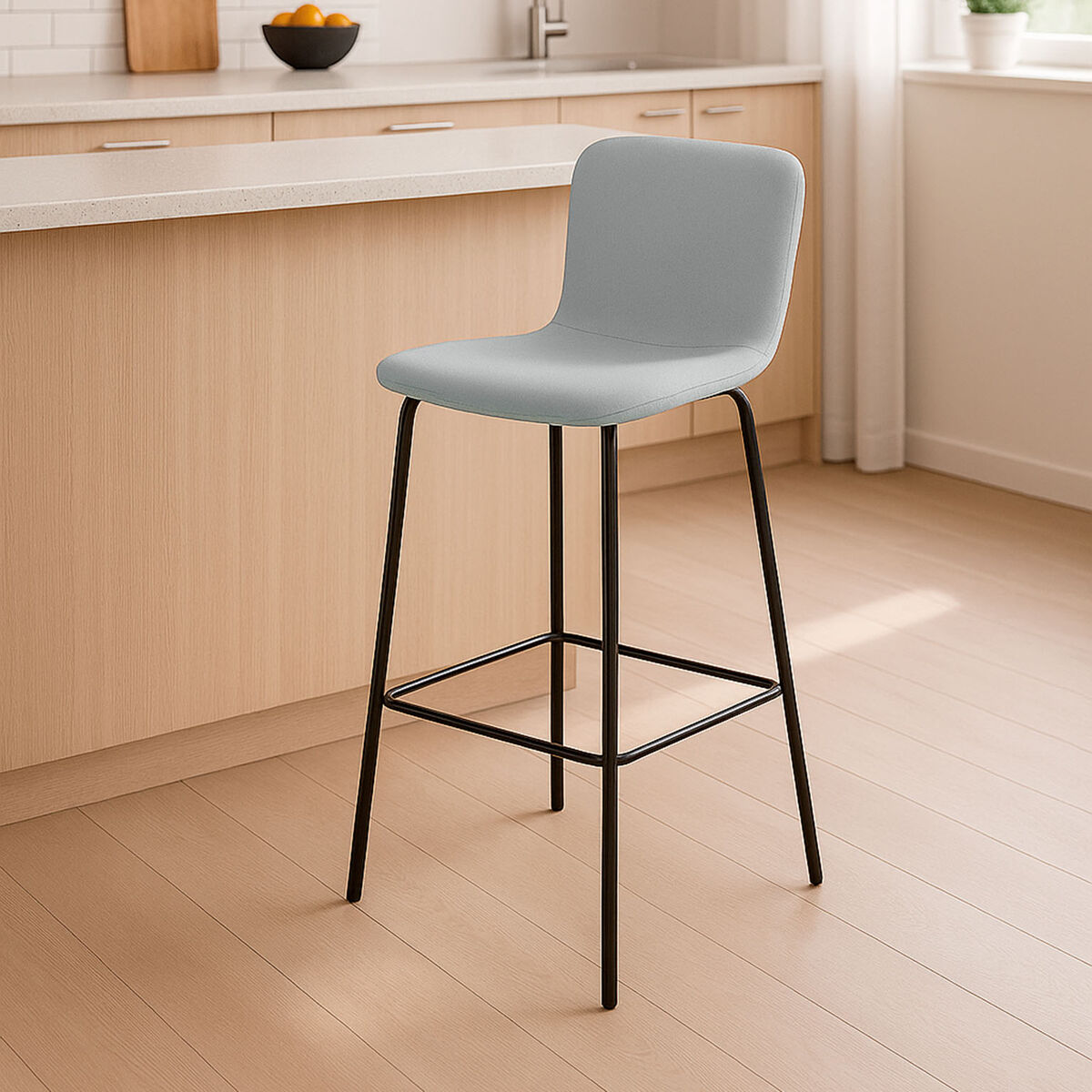 Taburete Versa Azul Gris Metal 44,5 X 93,5 X 51 CM