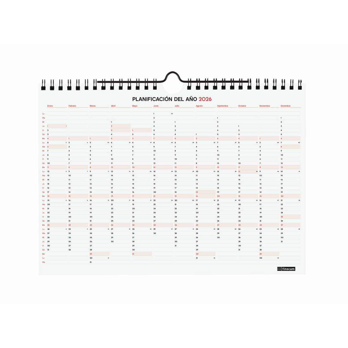 Calendario de pared Finocam Papel 2025-2026 21 x 15 cm