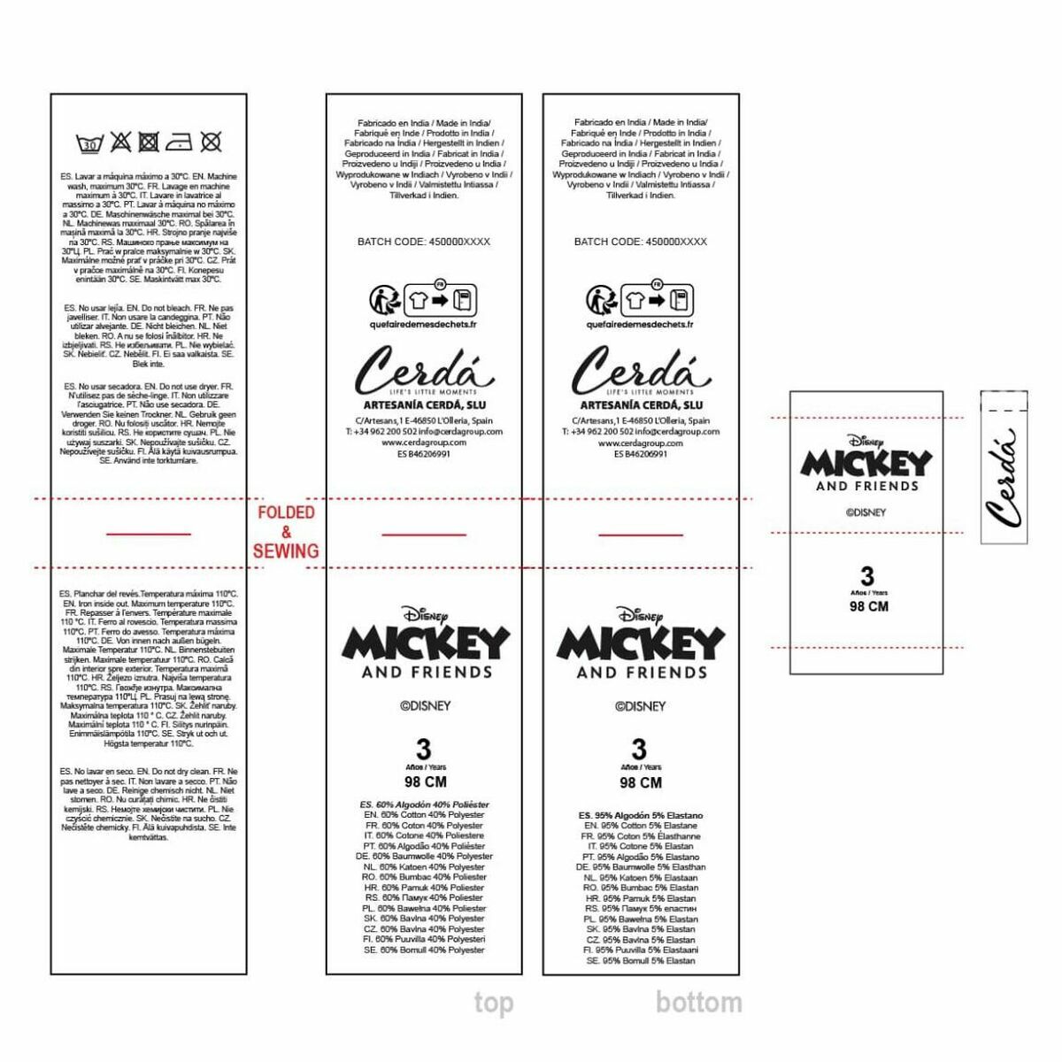 Conjunto de Ropa Minnie Mouse Gris