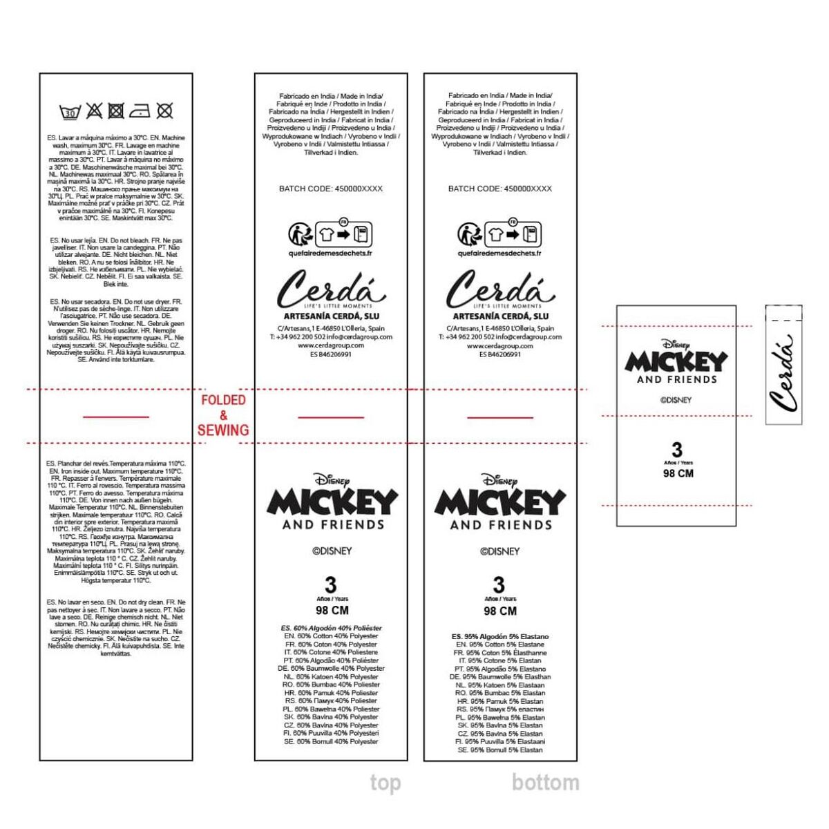 Conjunto de Ropa Minnie Mouse Gris