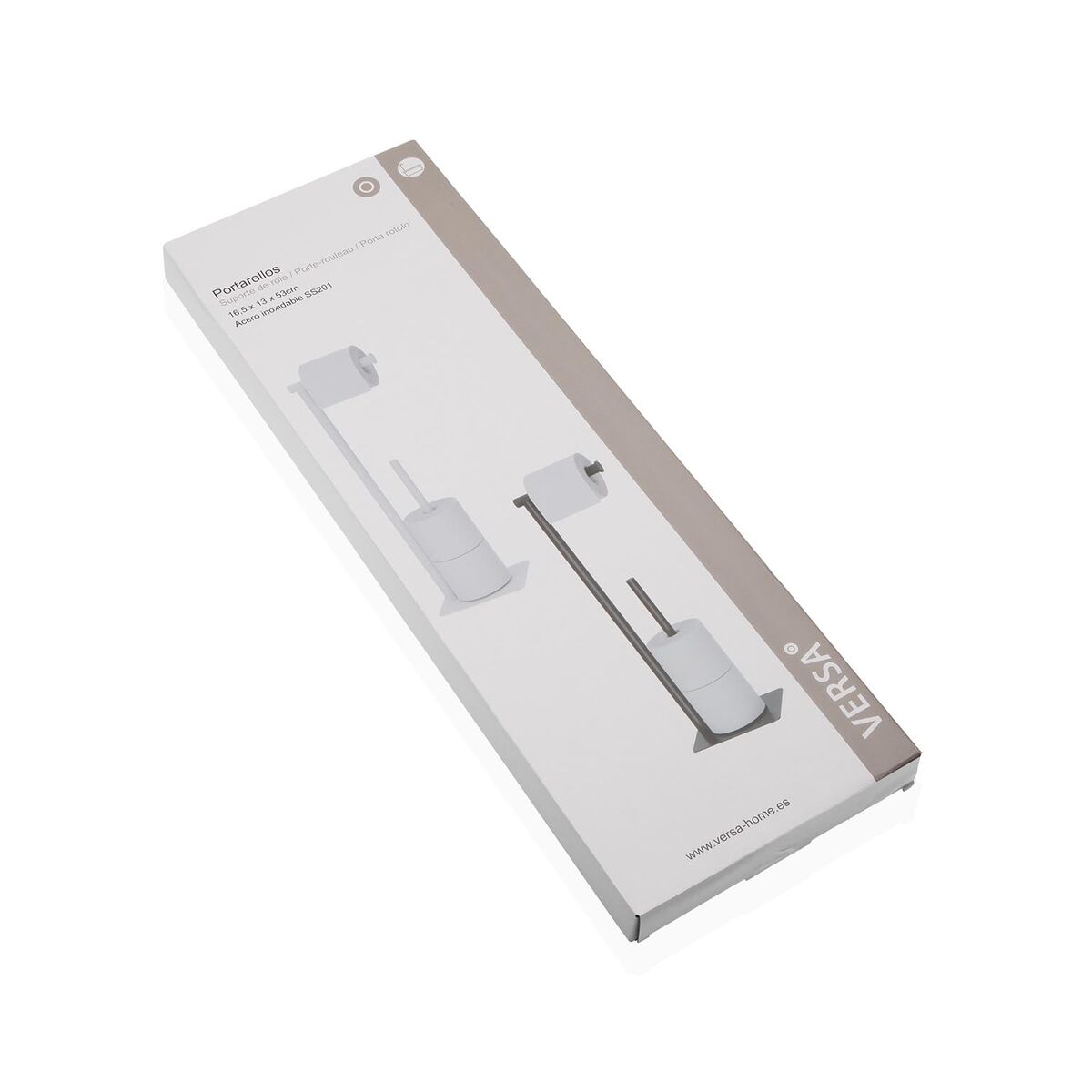 Portarrollos de Papel Higiénico Versa Negro 13 X 53 X 16,5 CM