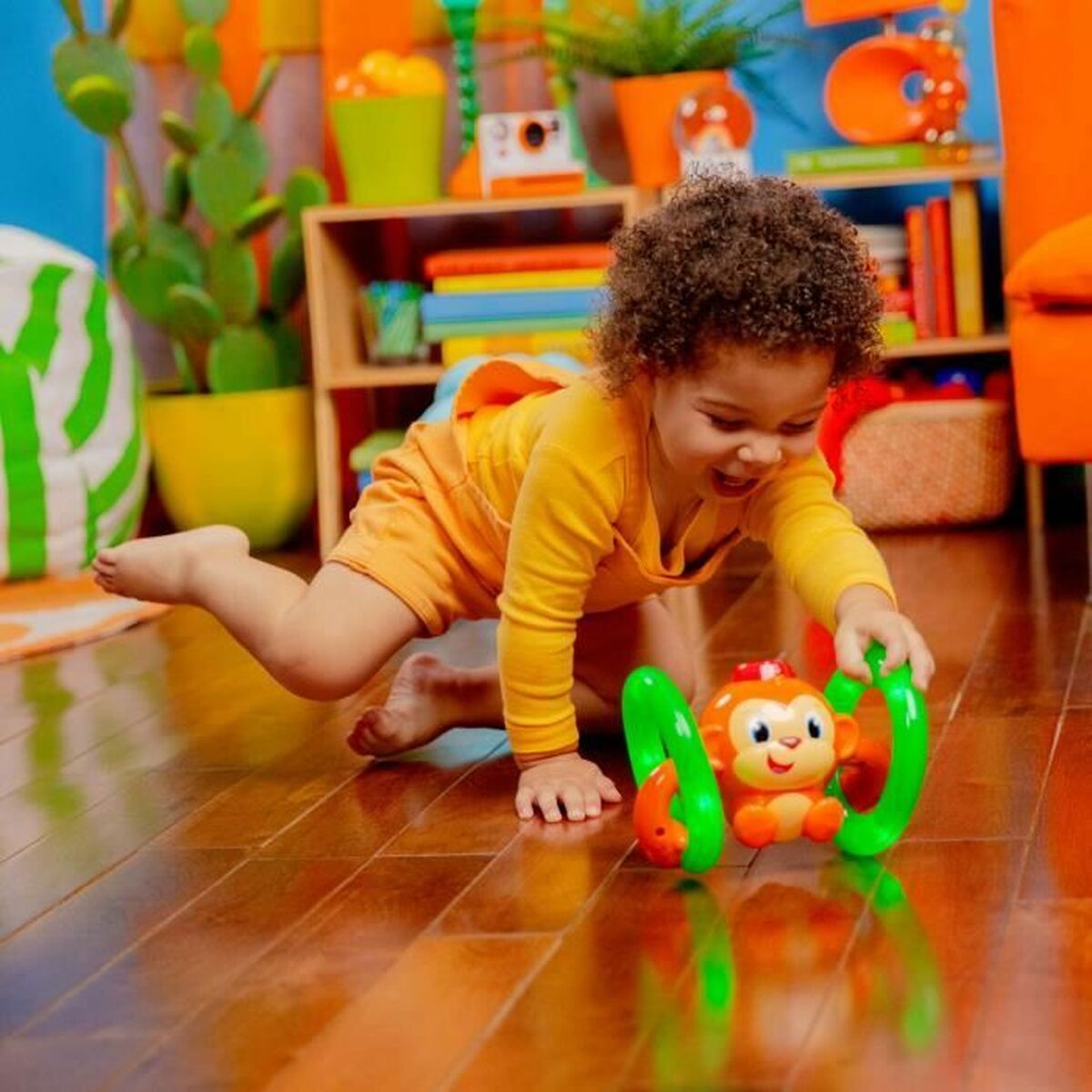 Juguete Musical Bright Starts Little Roll & Glow Monkey