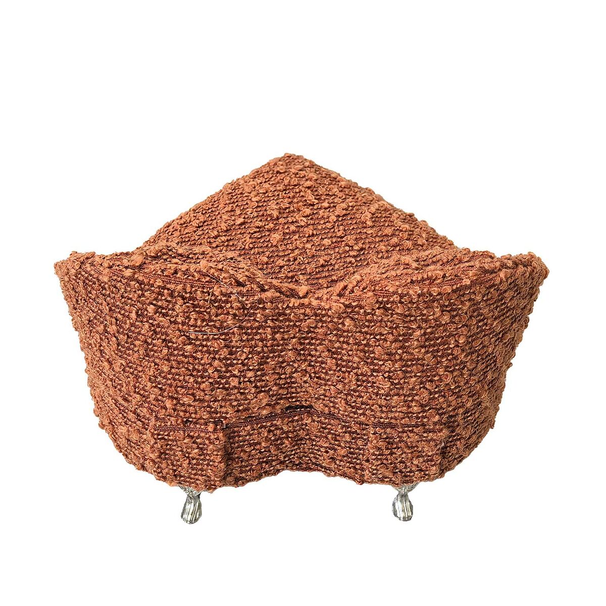 Caja-Joyero Versa Rojo Poliéster Metal Espejo Madera MDF 16 X 13,5 X 16 CM Sofá