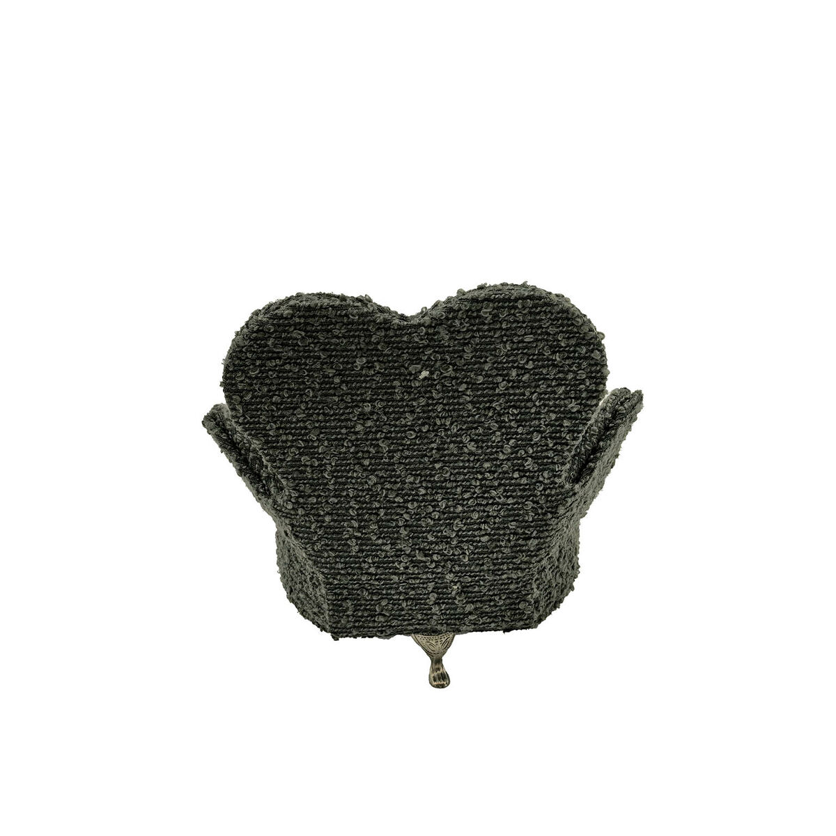 Caja-Joyero Versa Gris Poliéster Metal Espejo Madera MDF 12 x 19 x 18 cm Sillón