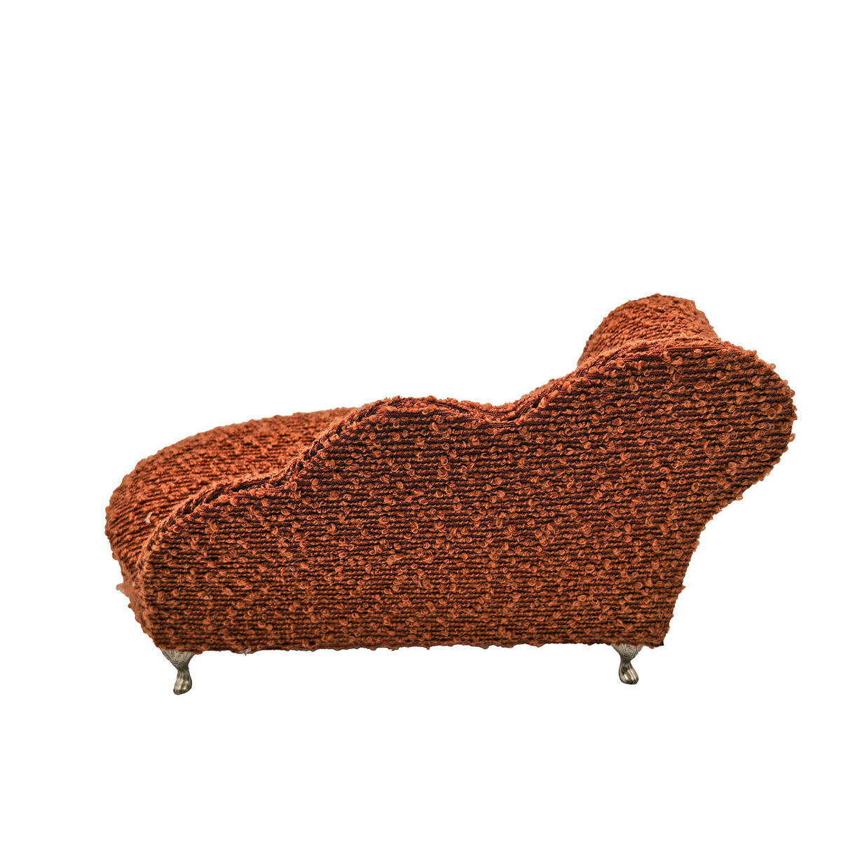 Caja-Joyero Versa Rojo Poliéster Metal Espejo Madera MDF 12,5 X 17 X 26,5 CM Sofá