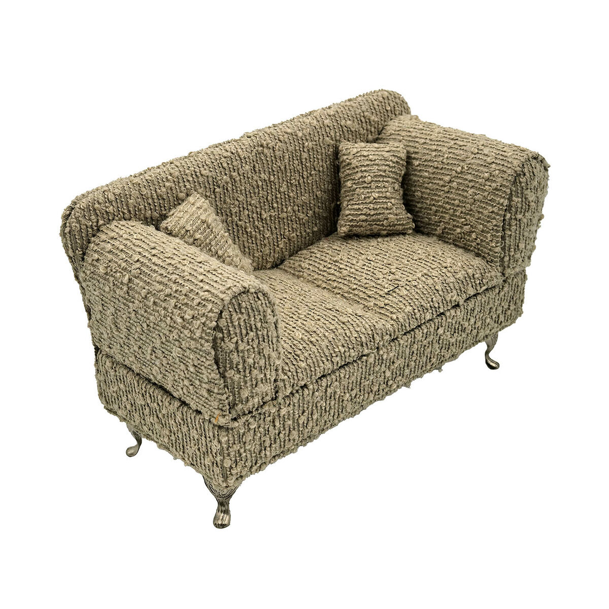 Caja-Joyero Versa Gris Poliéster Metal Espejo Madera MDF 9,5 X 12,5 X 23,5 CM Sofá