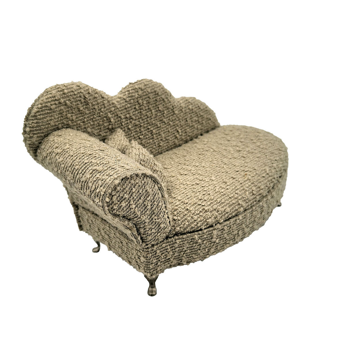 Caja-Joyero Versa Gris Poliéster Metal Espejo Madera MDF 12,5 X 17 X 26,5 CM Sofá