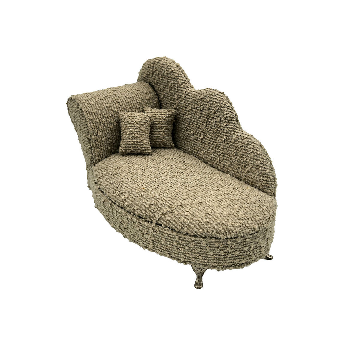 Caja-Joyero Versa Gris Poliéster Metal Espejo Madera MDF 12,5 X 17 X 26,5 CM Sofá