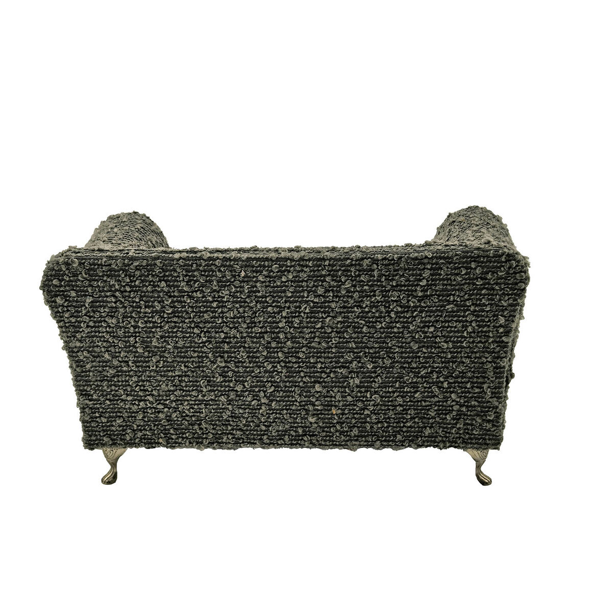 Caja-Joyero Versa Gris Poliéster Metal Espejo Madera MDF 9,5 X 12,5 X 23,5 CM Sofá