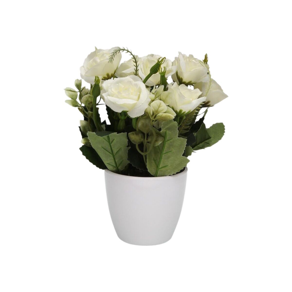 Planta Decorativa Versa Hierro Textil Plástico Rosas 8 X 18 CM