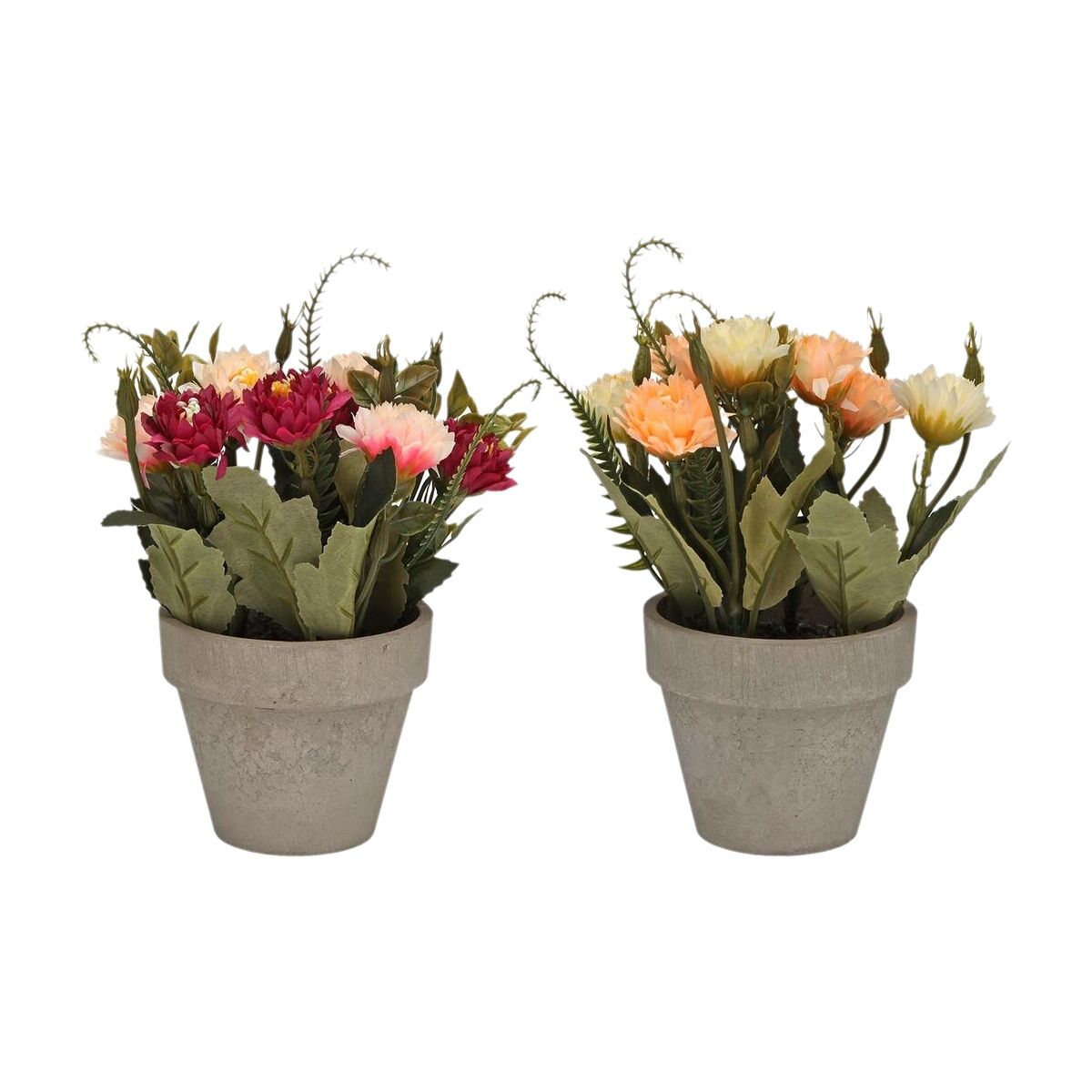 Planta Decorativa Versa Hierro Textil Plástico Claveles 11 x 26 cm