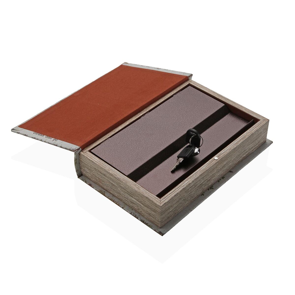 Caja Decorativa Versa Lienzo Madera MDF Árbol Libro