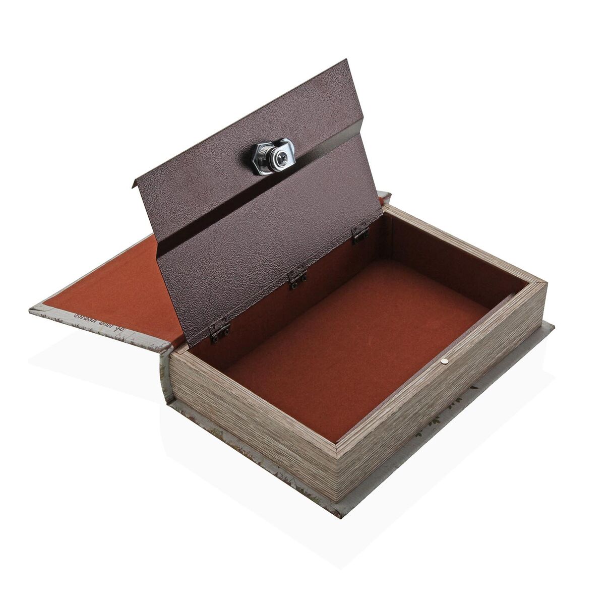 Caja Decorativa Versa Lienzo Madera MDF Árbol Libro
