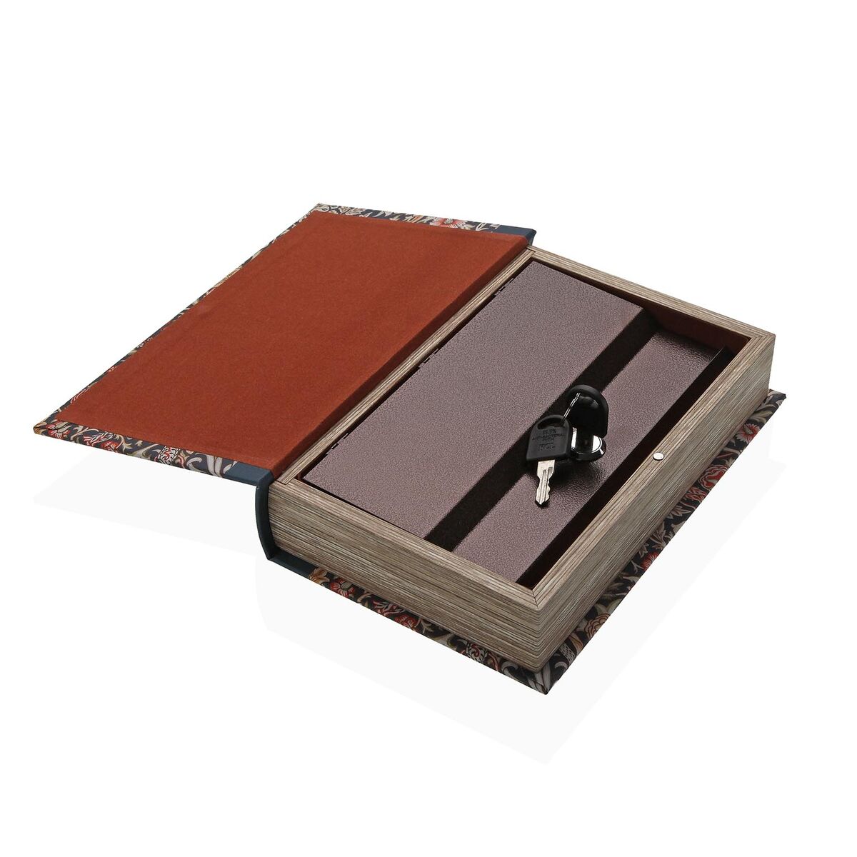 Caja Decorativa Versa Morris Lienzo Madera MDF Libro