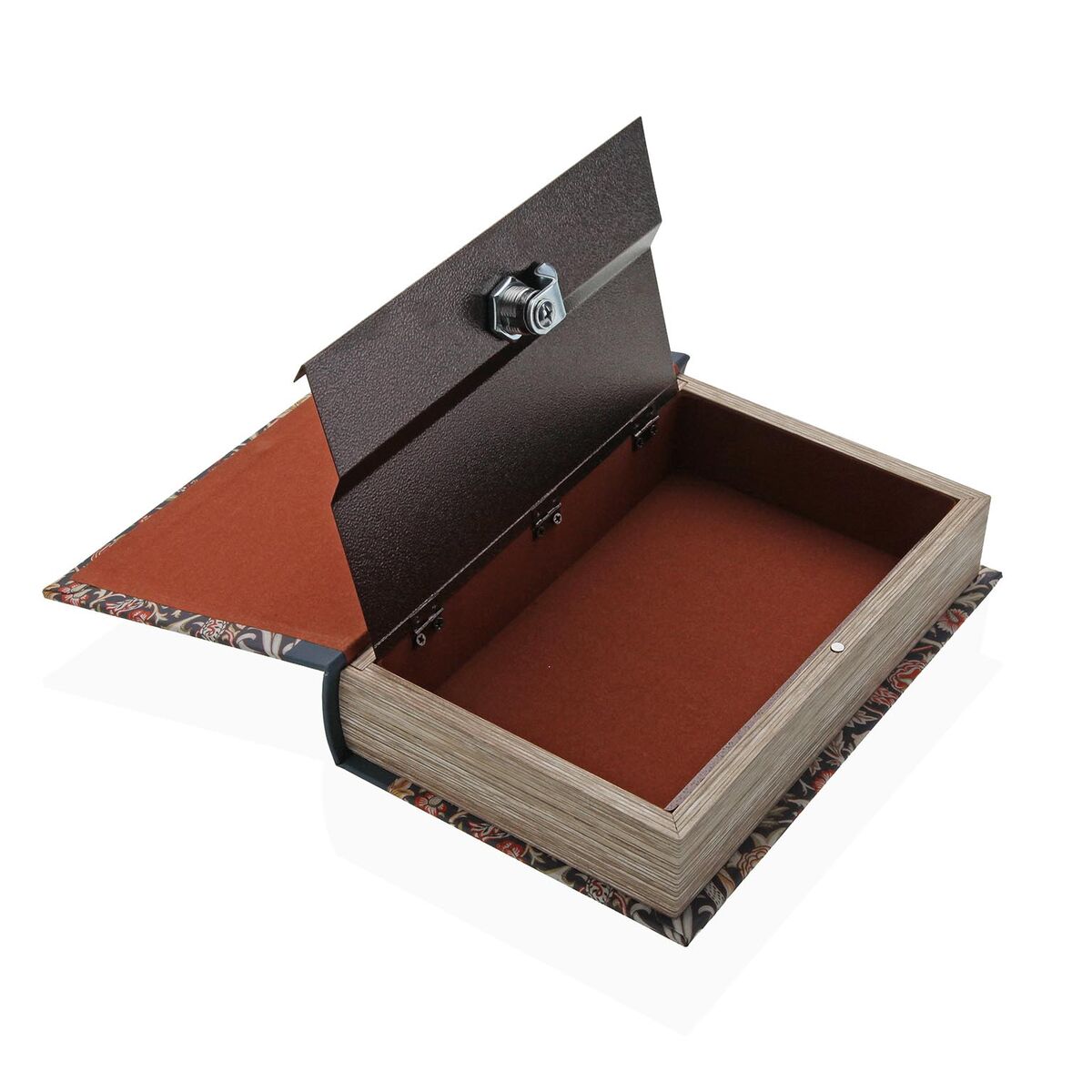 Caja Decorativa Versa Morris Lienzo Madera MDF Libro