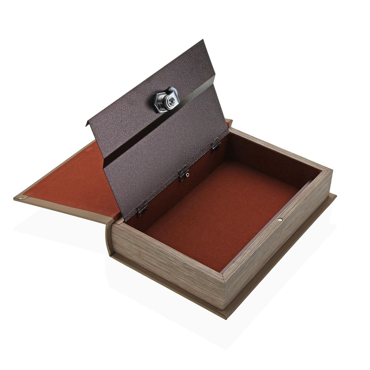 Caja Decorativa Versa Lienzo Madera MDF Libro Jarrón