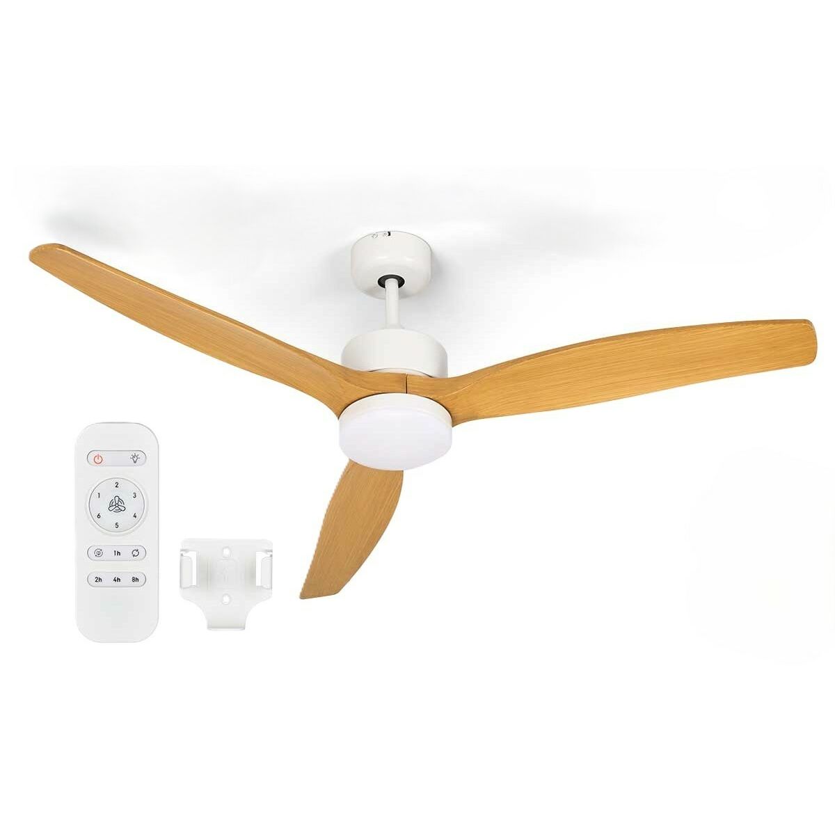 Ventilador de Techo con Luz Argon Blanco Marrón 40 W Ø 132 cm