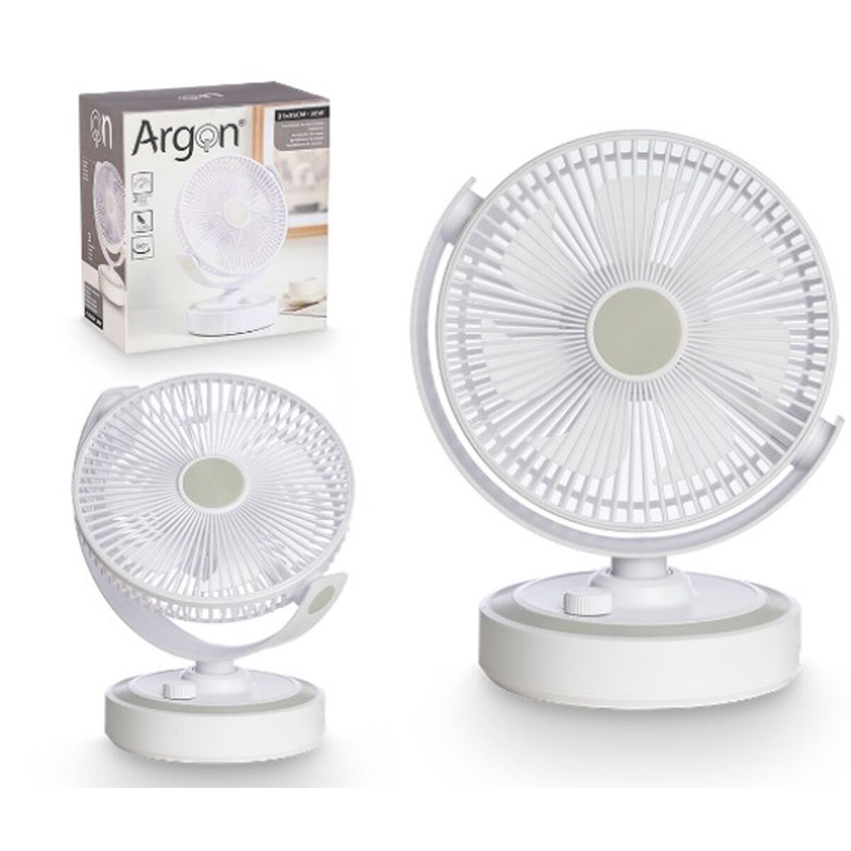 Ventilador de Sobremesa Argon Blanco 30 W 21 x 28 x 32,5 cm