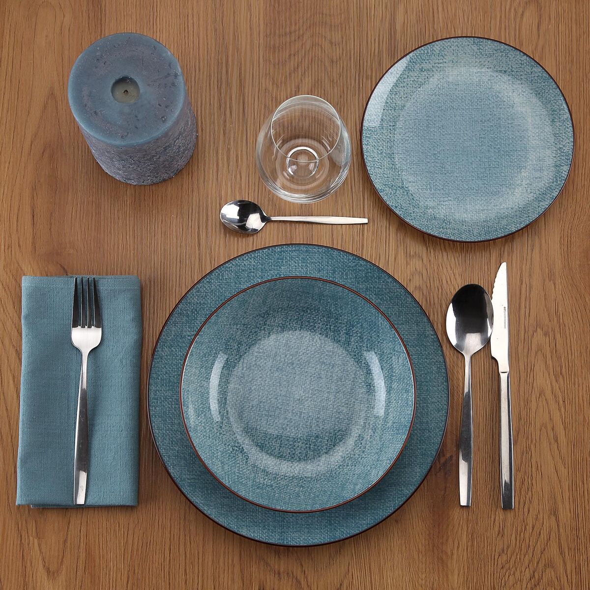 Vajilla Versa Azul Porcelana 18 Piezas