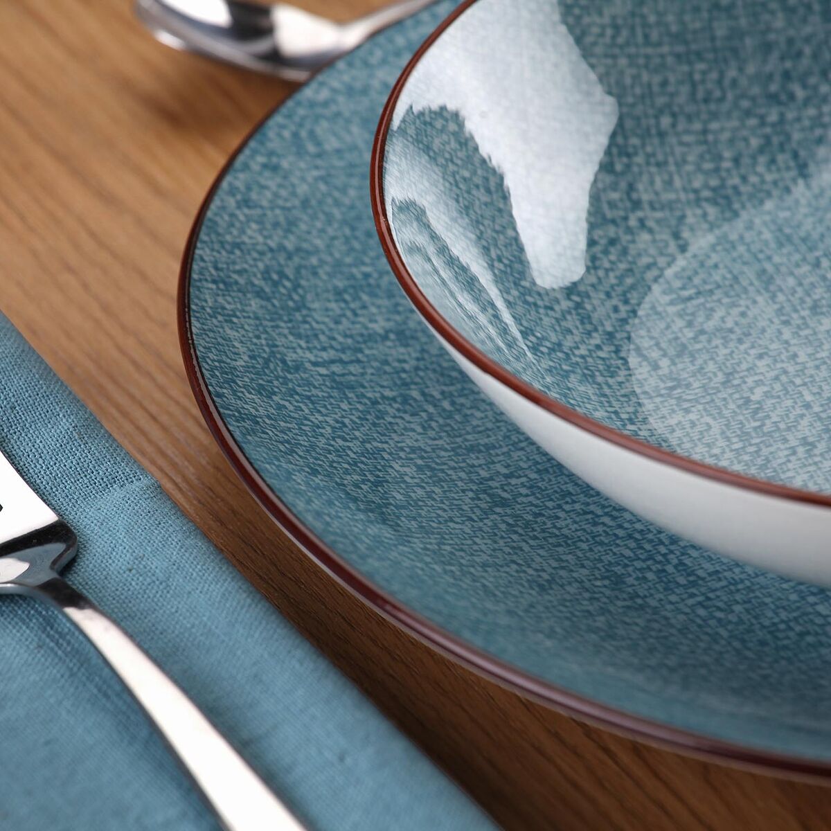 Vajilla Versa Azul Porcelana 18 Piezas