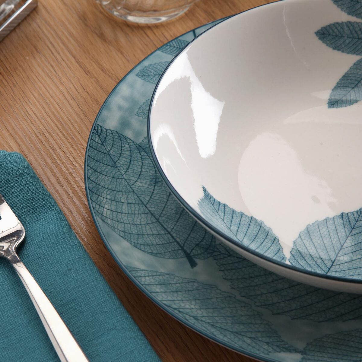 Vajilla Versa Aylen Azul Porcelana 18 Piezas