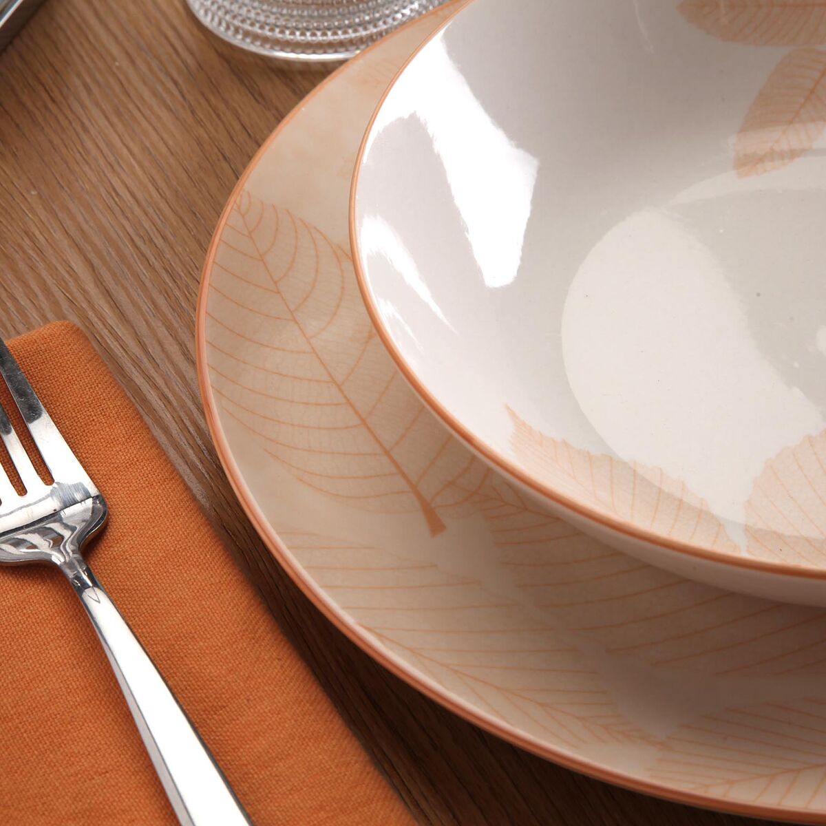 Vajilla Versa Aylen Beige Porcelana 18 Piezas